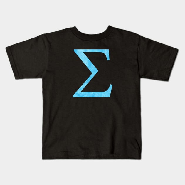 Blue Sigma Kids T-Shirt by lolosenese